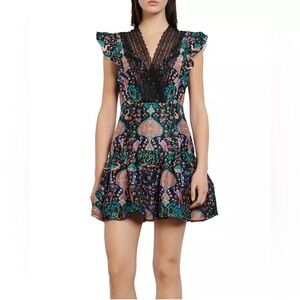 Sandro Iveane Floral-Print Mini Dress